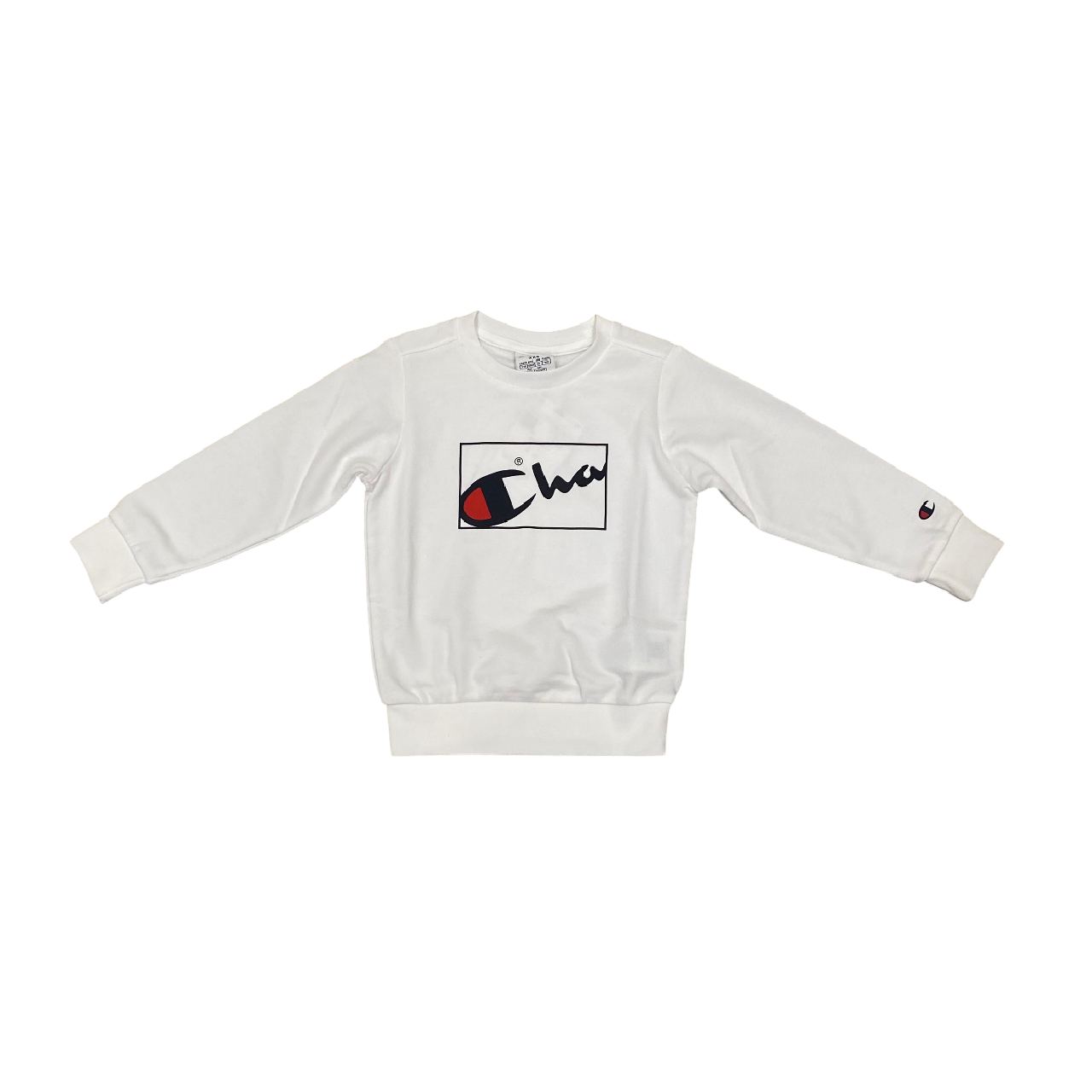 Champion tuta sportiva Legacy da ragazzo con felpa girocollo 307060 WW001 bianco
