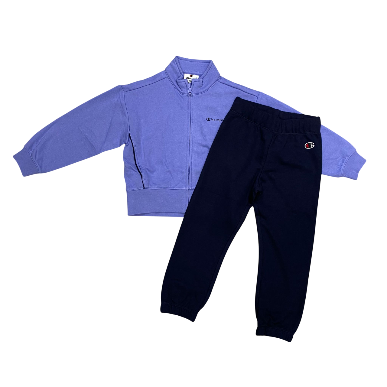 Champion tuta sportiva da bambina con cerniera intera 405140 VS097 violetto-blu