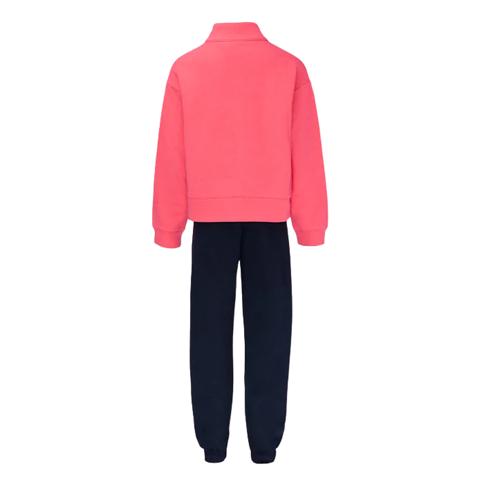 Champion tuta sportiva da ragazza con felpa a cerniera intera 404921 PS083 rosa-blu dietro