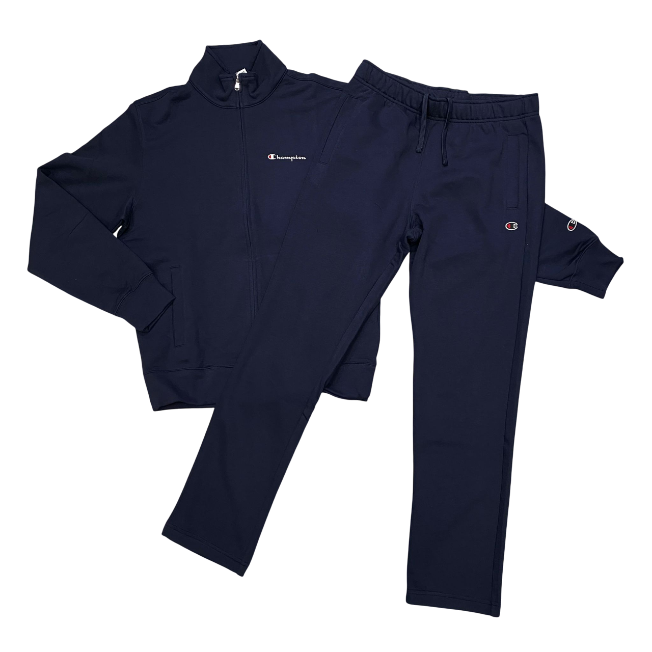 Champion tuta sportiva da uomo in cotone garzato con cerniera intera 221163 BS501 blu