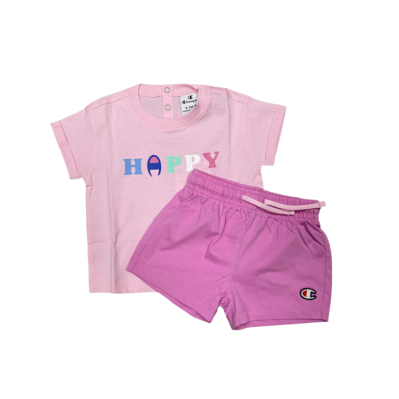 Champion completino da infant maglietta e pantaloncino 404976 PS013 rosa