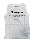 Champion completo da ragazzo in cotone con maglietta smanicata e pantaloncino bianco nero