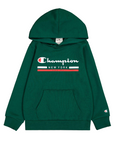 Champion felpa con cappuccio da ragazzo 306837 GS502 verde