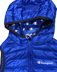 Champion giubbino smanicato con cappuccio da bambino 306774 blu oltre mare