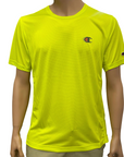 Champion maglietta girocollo manica corta da uomo in tessuto tecnico 220382 YS027 giallo lime