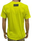 Champion maglietta girocollo manica corta da uomo in tessuto tecnico 220382 YS027 giallo lime