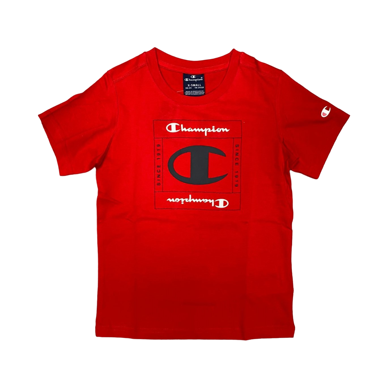 Champion maglietta manica corta da ragazzo con stampa 306696 rosso
