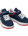 Champion scarpa da ginnastica da bambino con laccio elastio e velcro Low Cut New Rebound S31755 blu