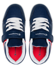 Champion scarpa da ginnastica da bambino con laccio elastio e velcro Low Cut New Rebound S31755 blu