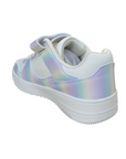 Champion scarpa sneakers da bambina con laccio elastico e velcro S32946-WW002 bianco-multi