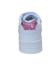 Champion scarpa sneakers da bambina con logo glitterato laccio elastico e velcro S32830-WW010  bianco-rosa