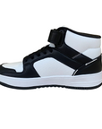 Champion scarpa sneakers da ragazzo con laccio e velcro S32413-WW019 bianco-nero