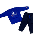 Champion tuta da bambino con felpa girocollo 306847 BS008 blu chiaro-blu