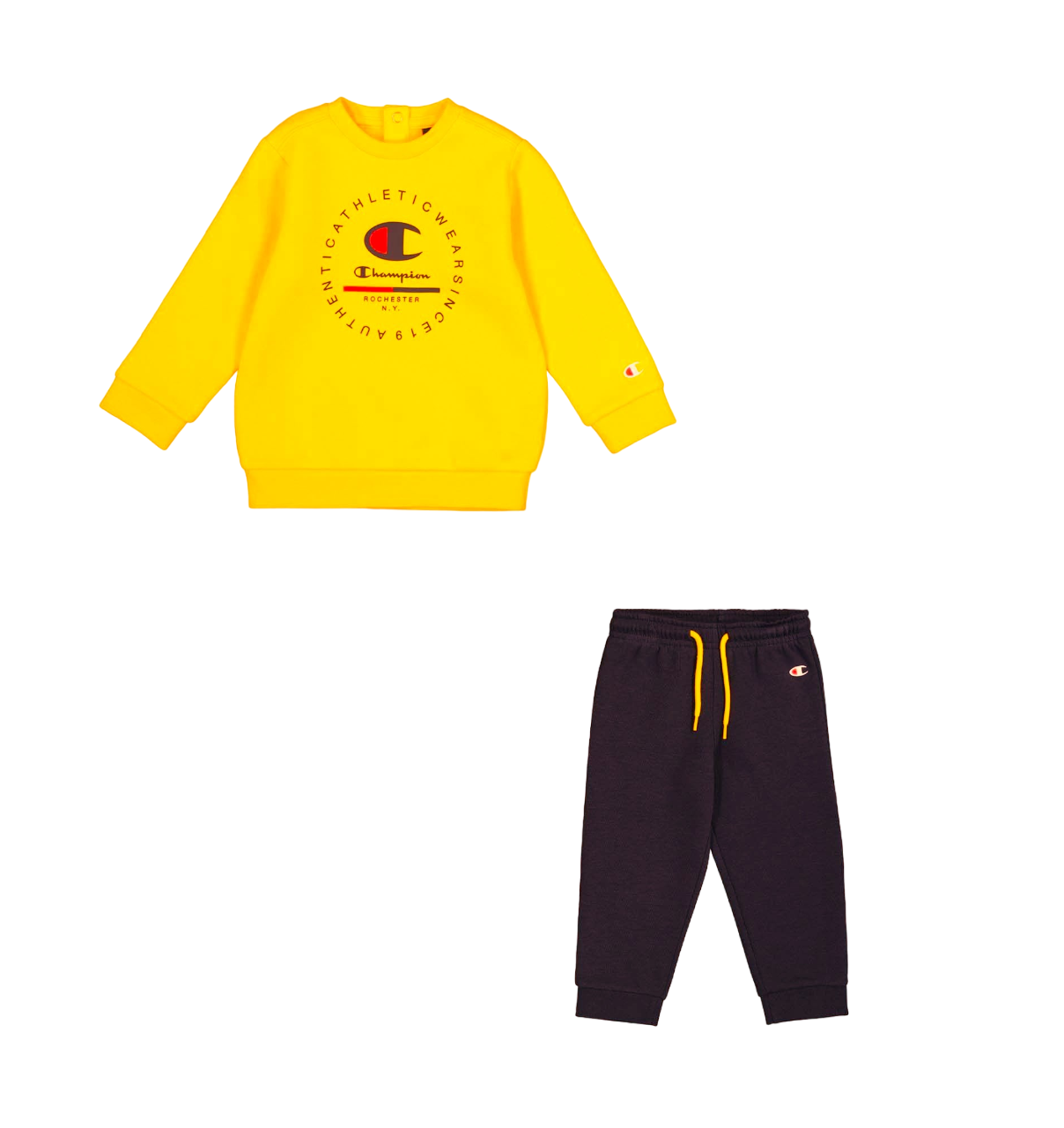 Champion tuta da bambino con felpa girocollo 306847 YS079 giallo-blu