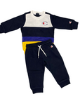 Champion tuta da bambino girocollo 306789 BS501 blu-bianco-giallo