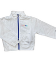 Champion tuta sportiva da ragazza con cerniera intera 404995 WW001 bianco azzurro