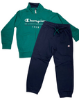 Champion tuta sportiva da ragazzo in cotone 306703 verde blu