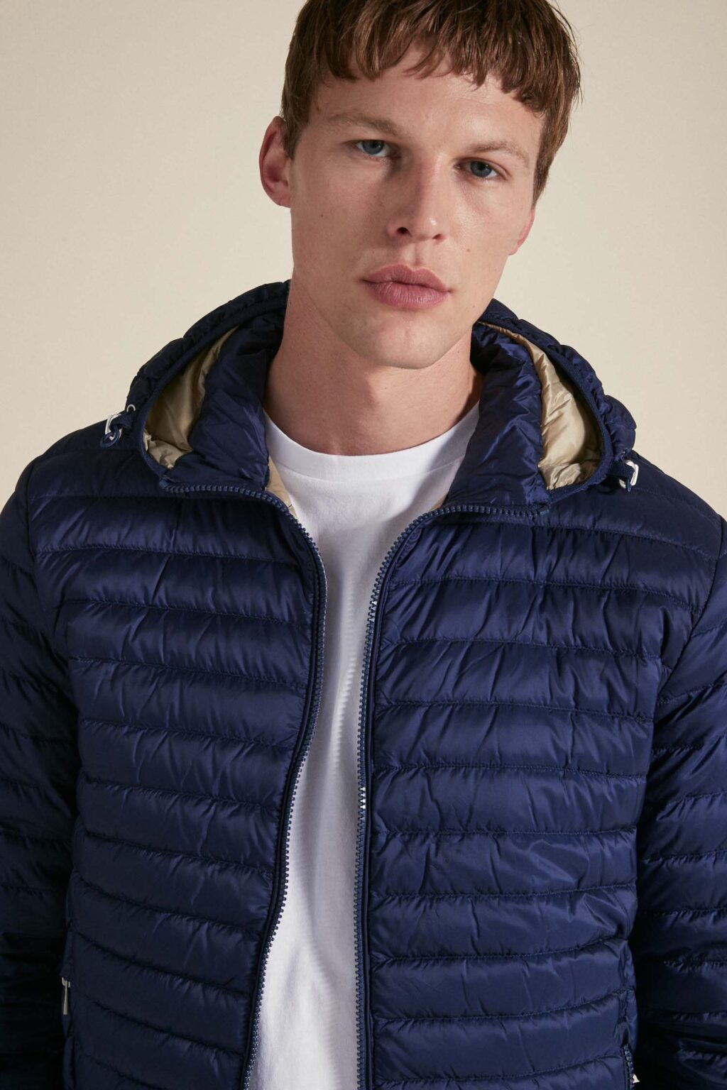 Ciesse Piumini giacca con cappuccio da uomo in piuma leggera Larry 245CFMJ00126 blu 1