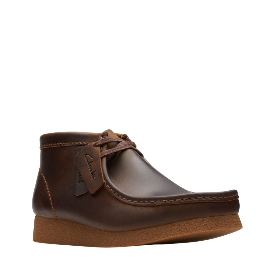 Clarks Stivaletto da Uomo Wallabee EVO BT in Pelle Marrone – Codice Articolo 26172822 - vista 3/4