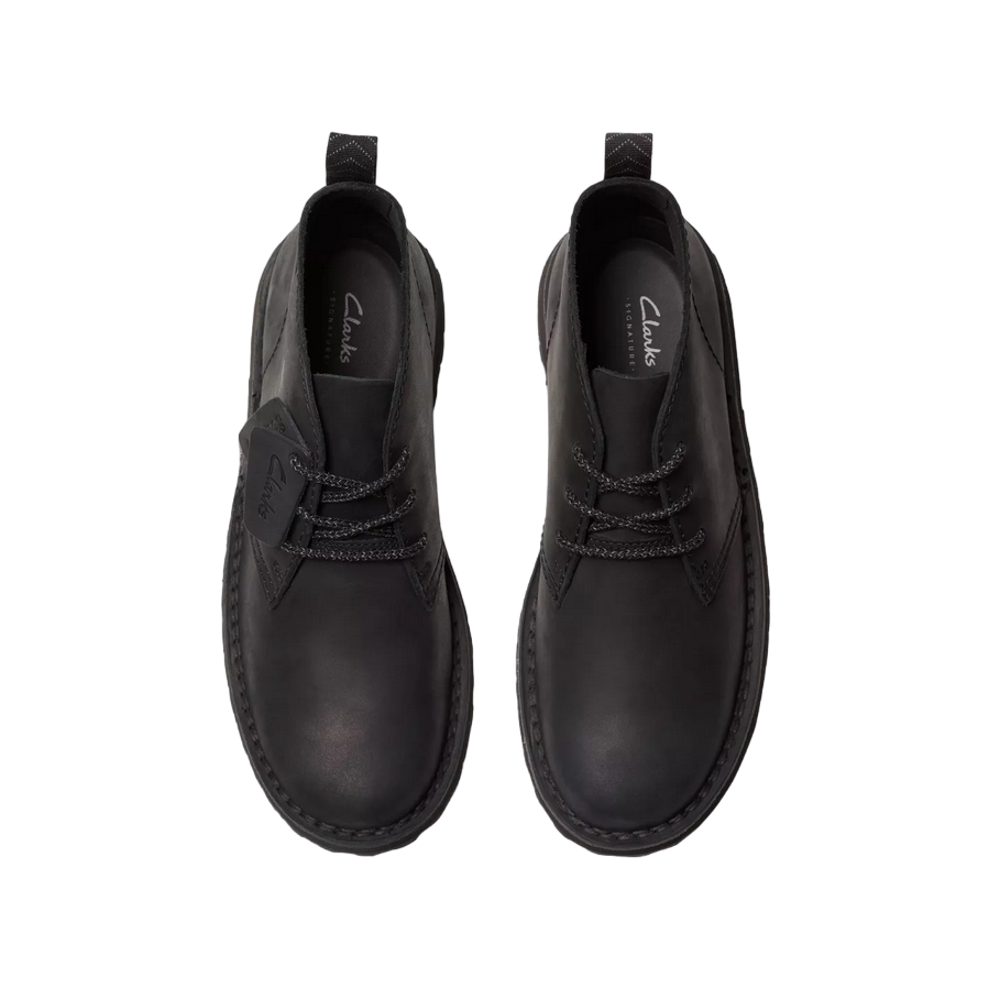 Clarks stivaletto Polacchino da uomo in pelle Solsbury DB 179716 nero vista dall'alto