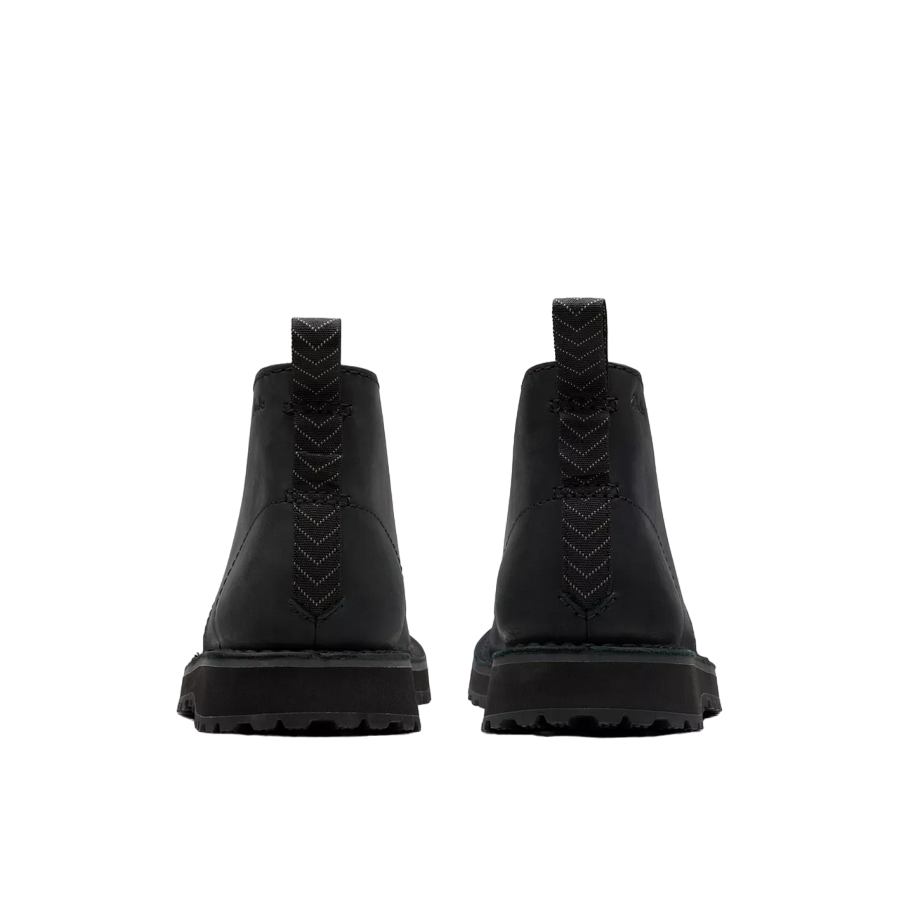 Clarks stivaletto Polacchino da uomo in pelle Solsbury DB 179716 nero vista tallone