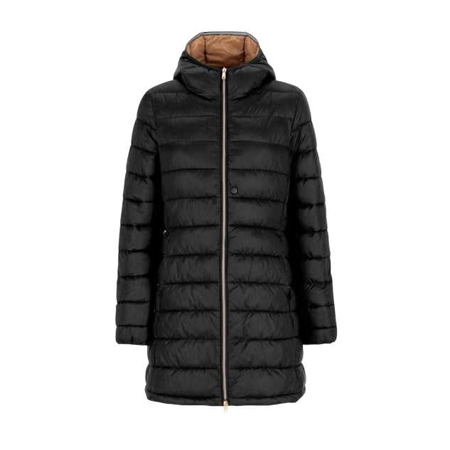 Conte of Florence Giaccone con cappuccio da donna 6532069D 7 Nero - Giacca Invernale Calda e Leggera - frontale 