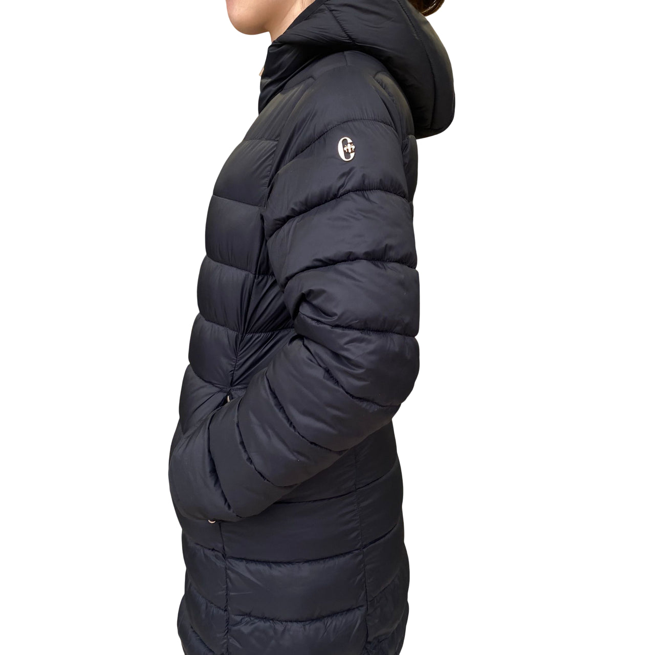 Conte of Florence Giaccone con cappuccio da donna 6532069D 7 Nero - Giacca Invernale Calda e Leggera - laterale