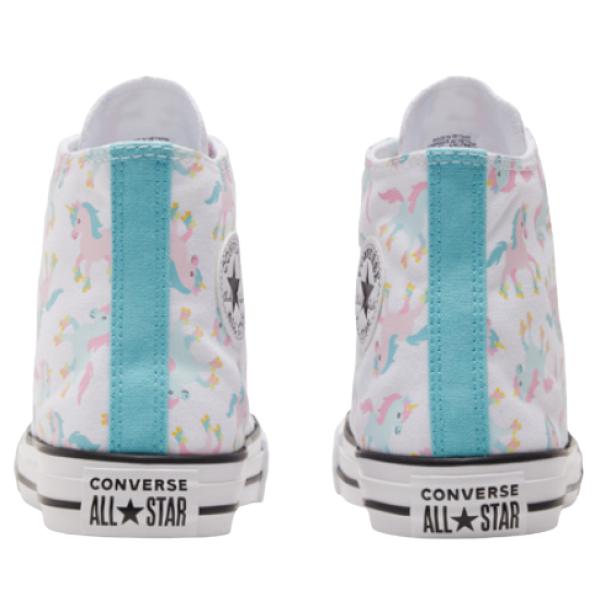 Converse scarpa sneakers da bambina alta con laccio Ctas HI 669816C white-multi-white
