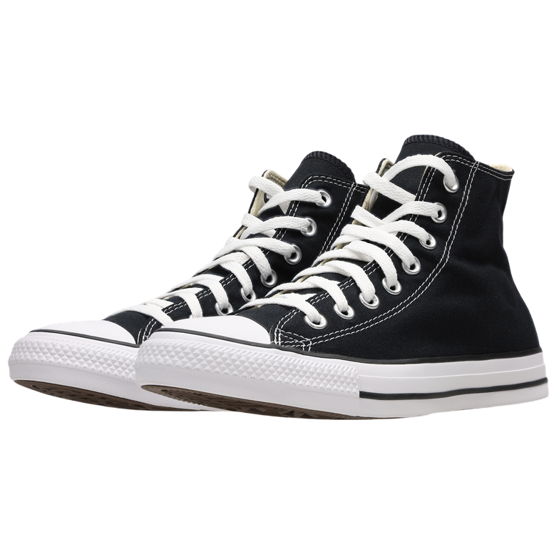 Sneakers Converse All Star Chuck Taylor Classic M9160 nere unisex in tela canvas con design alto iconico, frontale