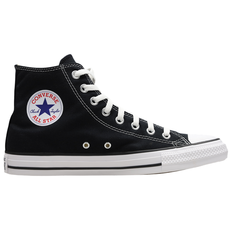 Sneakers Converse All Star Chuck Taylor Classic M9160 nere unisex in tela canvas con design alto iconico, vista laterale