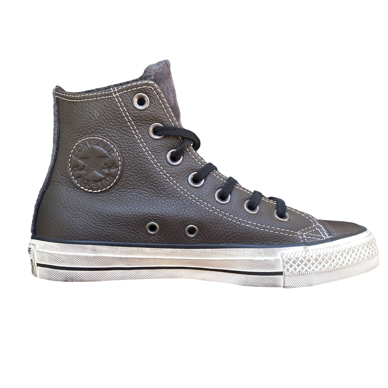 Sneakers Converse All Star Chuck Taylor Distressed HI 158967C marrone unisex in pelle con stile iconico vintage e comfort leggendario