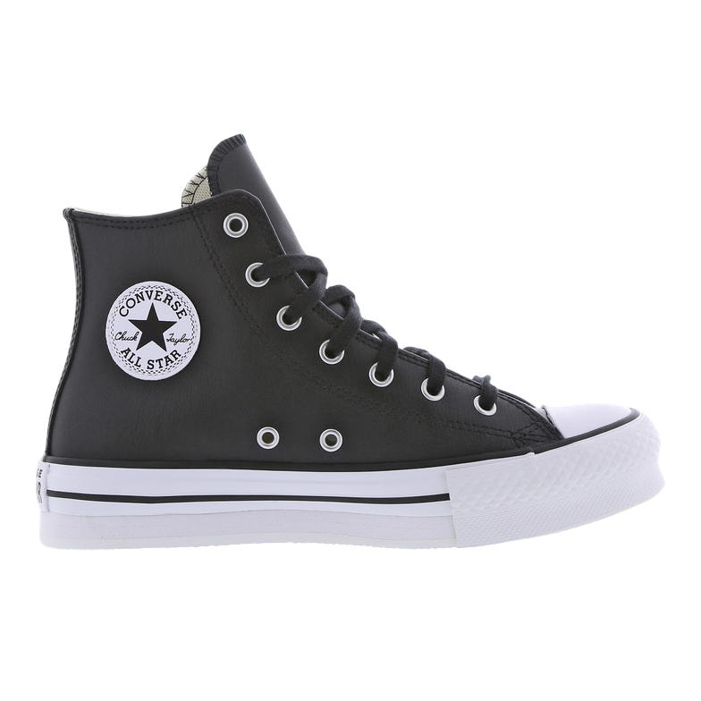 Sneakers Converse All Star Chuck Taylor Eva Lift HI A02485C nere donna in pelle sintetica con zeppa rialzata