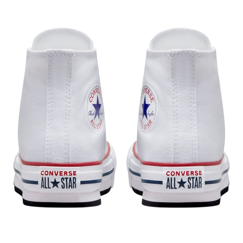Patch Chuck Taylor All Star Eva Lift Hi Junior 272856C sulla caviglia, sneakers bianche autentiche per ragazze