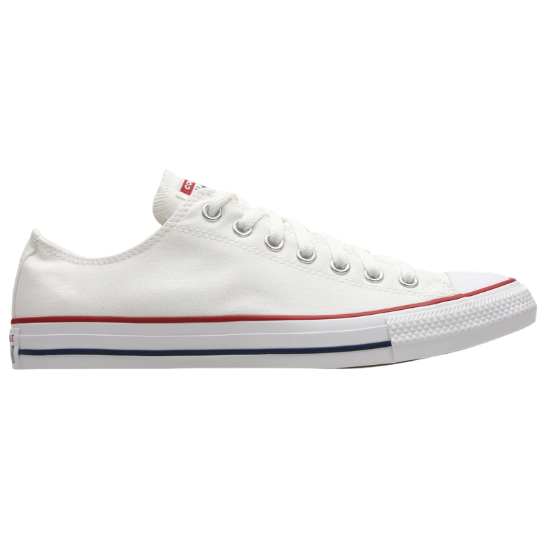 Sneakers Converse All Star Chuck Taylor OX M7652C bianche unisex in tela canvas con design basso low-top, vista laterale