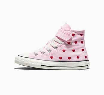 Converse Chuck Taylor Easy-On Valentine's Day A19066C Rosa Bambini vista laterale