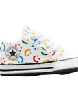 Converse scarpa da culla Chuck Taylor All Star Cribster Easy-On A06353C bianco-fantasia