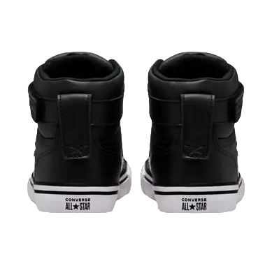 Converse scarpa sneakers alta con laccio elastico e velcro da ragazzo Pro Blaze A01072C nero-bianco