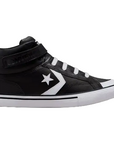 Converse scarpa sneakers alta con laccio elastico e velcro da ragazzo  Pro Blaze A01072C nero-bianco