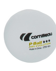 Cornilleau Pallina da Ping Pong P-Ball ABS Evolution 3 stelle omologata ITTF 3pezzi 310555 bianca