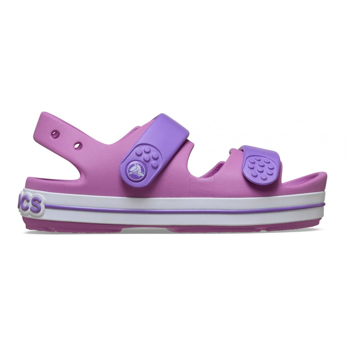 Crocs Crocband Cruiser Sandal Junior 209423-BUBL Sandalo Bambino Bubble vista laterale
