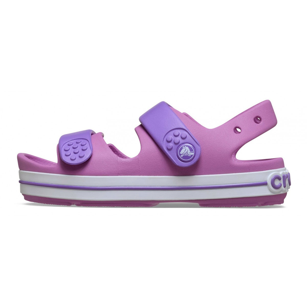 Crocs Crocband Cruiser Sandal Junior 209423-BUBL Sandalo Bambino Bubble vista laterale interna