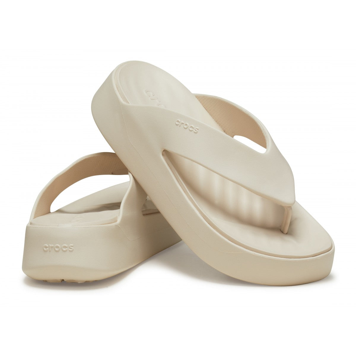 Crocs Getaway Platform Flip W 209410-STUC Sandalo Infradito Donna Stucco