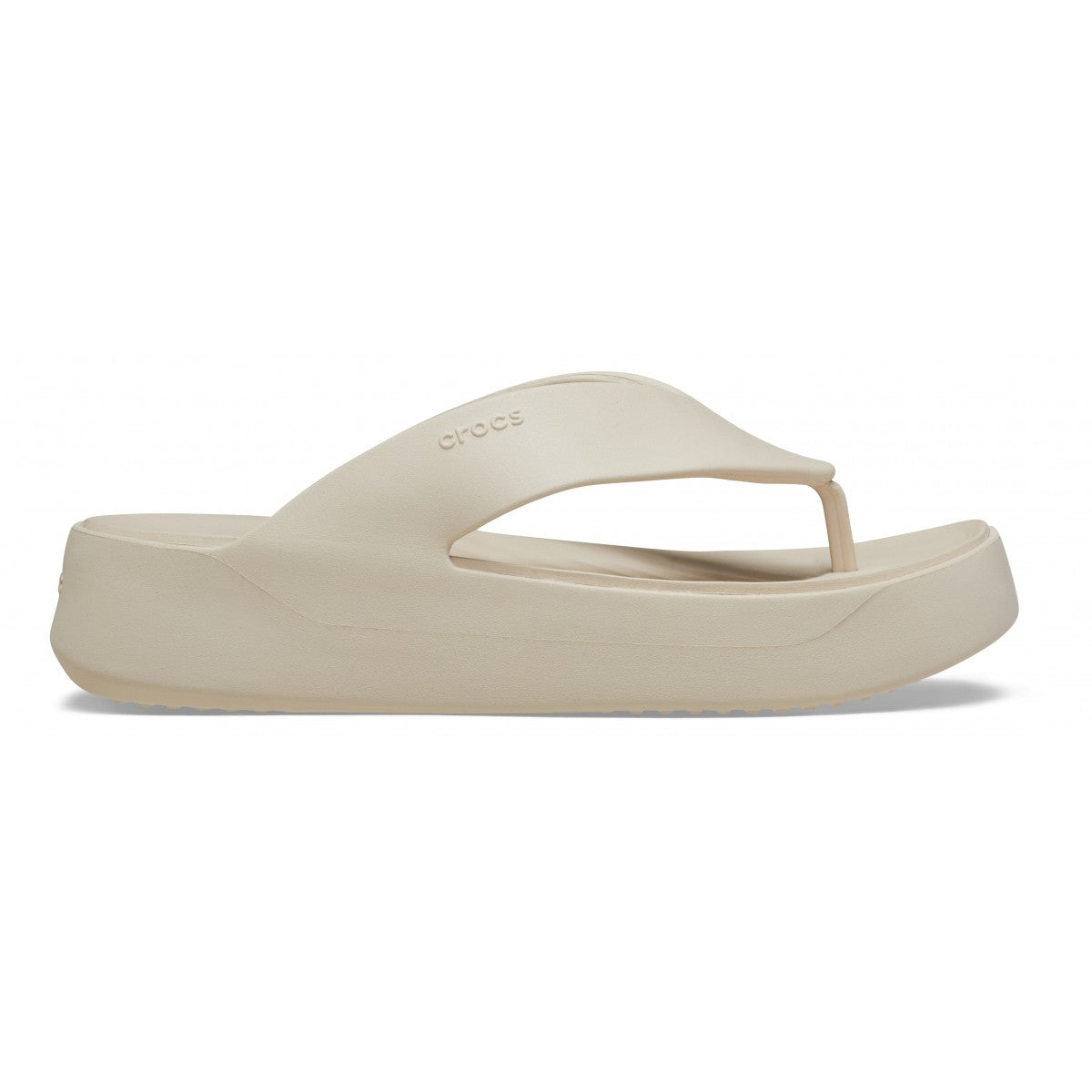 Crocs Getaway Platform Flip W 209410-STUC Sandalo Infradito Donna Stucco lato destro