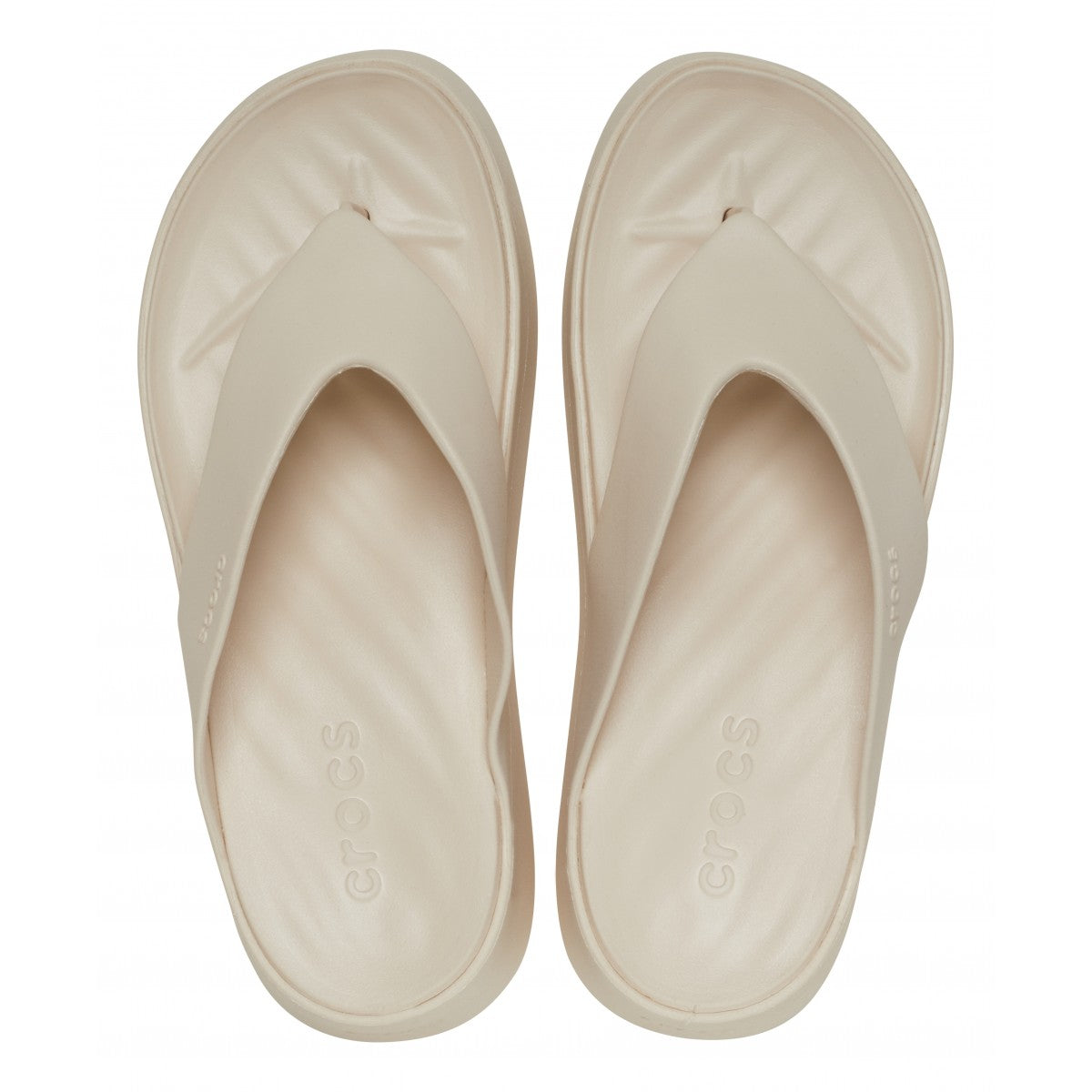 Crocs Getaway Platform Flip W 209410-STUC Sandalo Infradito Donna Stucco vista dall'alto