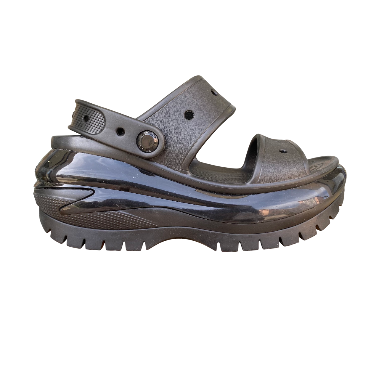Crocs sandalo da donna Classic Mega Crush 207989-001 nero