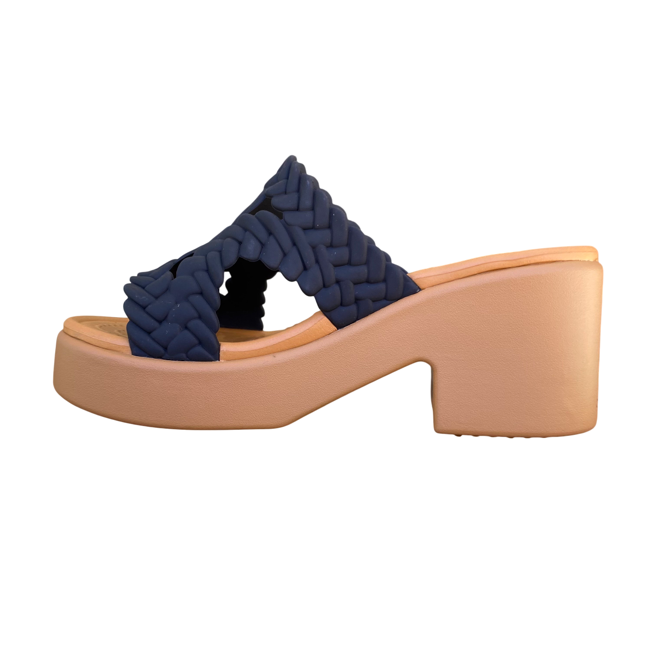 Crocs Sandalo Donna Brooklyn Woven Slide Tacco 209979-001 Nero Comfort