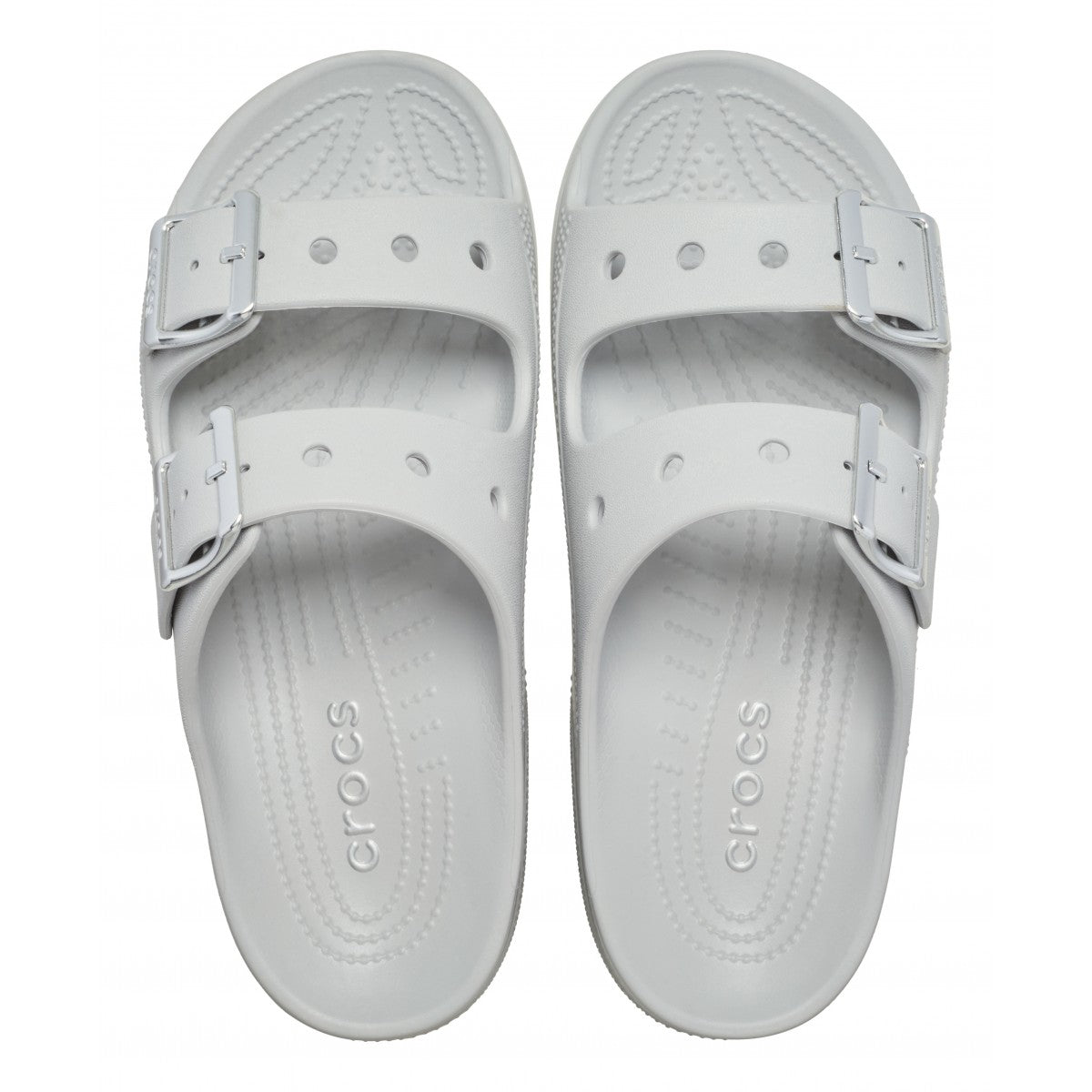 Crocs Saturday Metallic Buckle Sandal Donna 213316-1FT Atmosphere VISTA dall'alto
