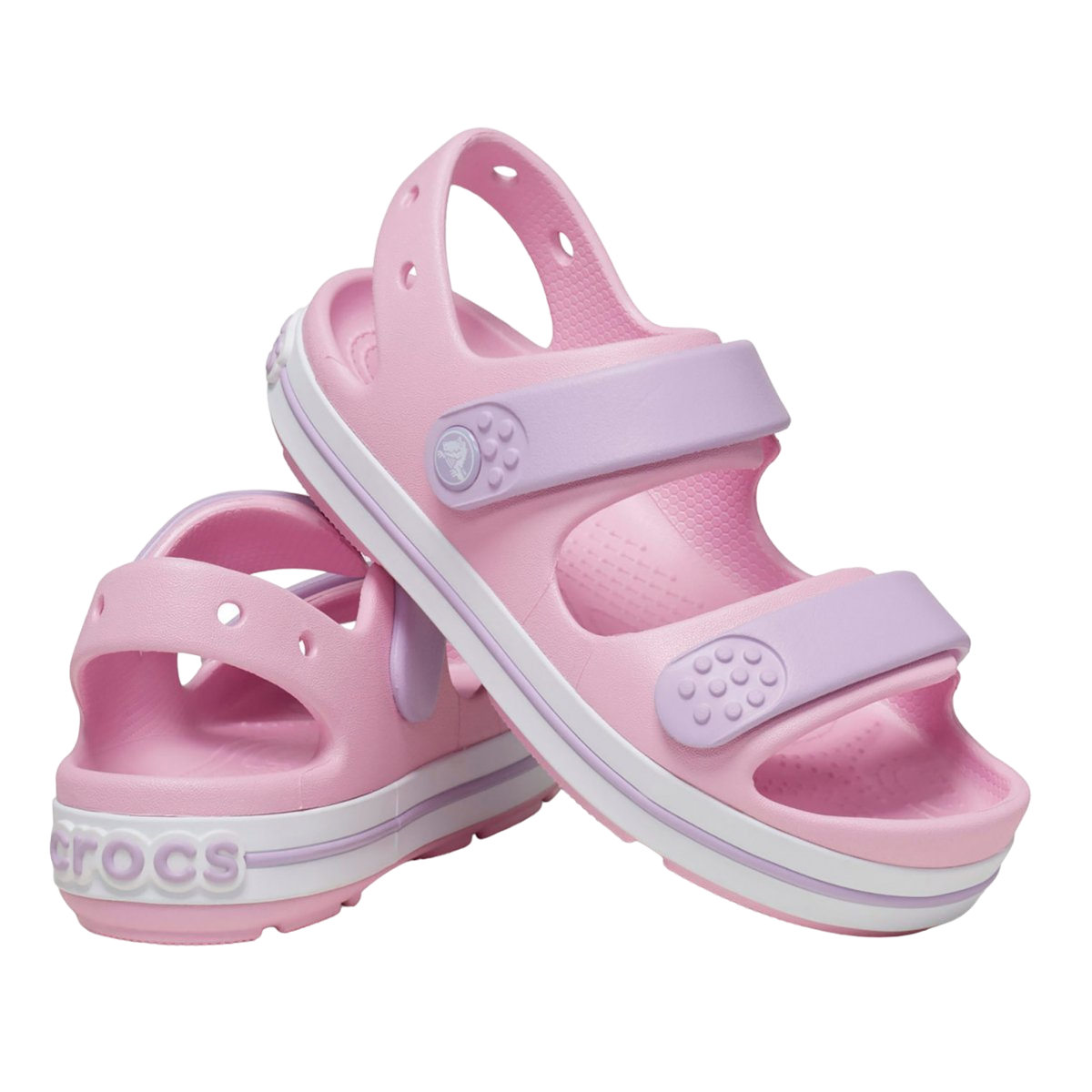 Crocs sandalo da bambina Crocband Cruiser 209423-84I rosa-lavanda 3