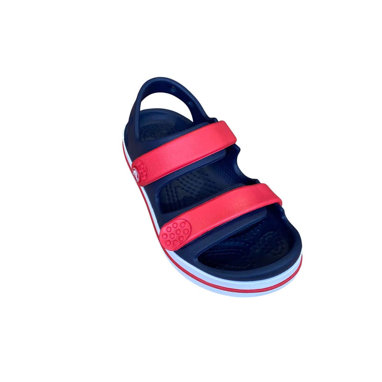 Crocs sandalo da bambino Crocband Cruiser 209424-4OT blu-rosso