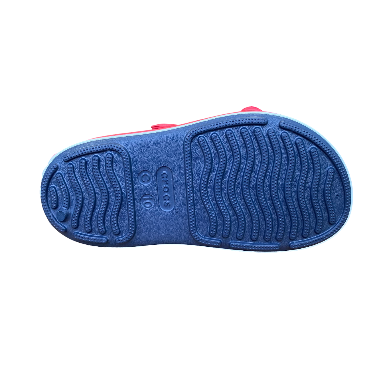 Crocs sandalo da bambino Crocband Cruiser 209424-4OT blu-rosso
